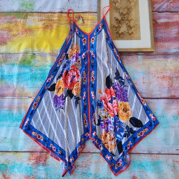 Flying Tomato Dresses & Skirts - Flying Tomato Floral Handkerchief Trapeze Dress S